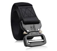 kwinfei Cintura Tattica Uomo in Nylon 3,8 cm x 130 cm con Fibbia a Sgancio Rapido, Cinturone Tattico Militare Regolabile, Cintura Elastica Uomo per Lavoro, Caccia, Trekking, Attività Outdoor e Sport