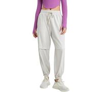 KWISUAWHGA Pantaloni Sportivi Da Donna Ad Asciugatura Rapida Elastici A Vita Alta Leggeri A Gamba Larga Casual Da Viaggio Golf Escursionismo,Bianca,M