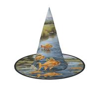 Kwjsdfea Cappello da strega versatile per Halloween, per donne, uomini, adulti, divertente ed elegante, decorazione per feste di Halloween, 1 pezzo