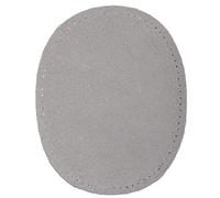KWM - Toppa da cucire, in pelle, colore: Grigio