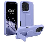kwmobile 1x Custodia Compatibile con Apple iPhone 16 PRO - Cover Supporto Dita - Back Case per Smartphone - Protezione Gommata Lavanda