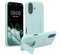 kwmobile 1x Custodia Compatibile con Apple iPhone 17 - Cover Supporto Dita - Back Case per Smartphone - Protezione Gommata Menta