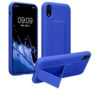 kwmobile 1x Custodia Compatibile con Apple iPhone XR - Cover Supporto Dita - Back Case per Smartphone - Protezione Gommata blu baltico