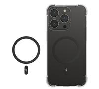 kwmobile 2 Anelli Metallici di Ricarica Wireless - Anello Metallico Adesivo - Set Compatibile con iPhone 15 14 13 12 Samsung S23 S22 S21 Google Pixel 6 7 8 e MagSafe - Nero
