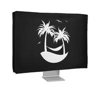 kwmobile 20-22" Monitor Cover - Protezione Monitor PC Antipolvere Schermo Computer - Custodia Protettiva Relax sull'Amaca Bianco