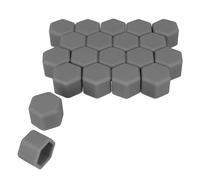 kwmobile 20x Copribulloni compatibile con dadi delle ruote da 19 mm - Set 20 coperture bulloni ruota auto - Copricerchi in grigio