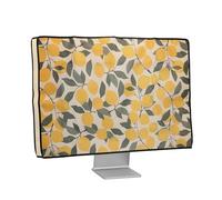 kwmobile 24-26" Monitor Cover - Protezione Monitor PC Antipolvere Schermo Computer - Custodia Protettiva Limoni con Foglie