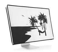 kwmobile 24-26" monitor Cover - Protezione Monitor PC Antipolvere Schermo Computer - Custodia Protettiva Relax sull'Amaca Bianco