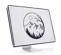 kwmobile 27-28" Monitor Cover - Protezione Monitor PC Antipolvere Schermo Computer - Custodia Protettiva Foresta Alpina