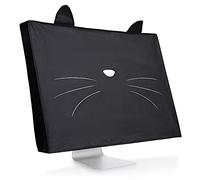 kwmobile 27-28" Monitor Cover - Protezione Monitor PC Antipolvere Schermo Computer - Custodia Protettiva Muso Felino