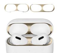 kwmobile 2x Antipolvere compatibile con Apple Airpods Pro 2 - protezione interna parapolvere - Sticker antisporco auricolari oro
