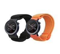 kwmobile 2x Cinturino Nylon Compatibile con CMF Watch Pro 2 / Watch Pro 1 Cinturino - Set Cinturini con Fibbia 15-19 cm nero/arancione