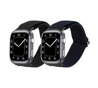 kwmobile 2x Cinturino Nylon Compatibile con Huawei Watch D2 Cinturino - Set Cinturini con Fibbia 15-19 cm nero/blu scuro