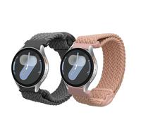 kwmobile 2x Cinturino Nylon Compatibile con Samsung Galaxy Watch 7 / Galaxy Watch FE Cinturino - Set Cinturini con Fibbia 15-19 cm grigio/rosa antico