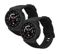 kwmobile 2x Cinturino Silicone Fibbia Compatibile con Amazfit Active Edge (A2212) Cinturino - Cinturini 14-22 cm