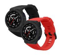 kwmobile 2x Cinturino Silicone Fibbia Compatibile con Amazfit Active Edge (A2212) Cinturino - Cinturini 14-22 cm