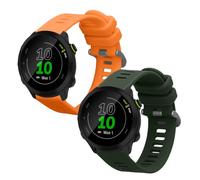 kwmobile 2x Cinturino Silicone Fibbia Compatibile con Garmin Forerunner 55 / Forerunner 165/245 / 645/570 42mm Cinturino - Cinturini 14-22 cm