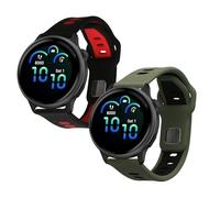 kwmobile 2x Cinturino Silicone Fibbia Compatibile con Garmin vivoactive 6 / vivomove Trend/Forerunner 55 Cinturino - Cinturini 14-22 cm