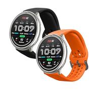 kwmobile 2x Cinturino TPU Silicone Fibbia Compatibile con 20mm Amazfit Active 2/2 Square/Active Edge/Bip 3 / GTS 3 4 Cinturino - Cinturini 14-22 cm