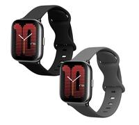 kwmobile 2x Cinturino TPU Silicone Fibbia Compatibile con 20mm Amazfit Active 2/2 Square/Active Edge/Bip 3 / GTS 3 4 Cinturino - Cinturini 14-22 cm