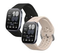 kwmobile 2x Cinturino TPU Silicone Fibbia Compatibile con 22mm Amazfit Bip 6 / Bip 5 Unity/Bip 5 / GTS 3 / Balance 2 / Helio Strap Cinturino - Cinturini 15-19 cm
