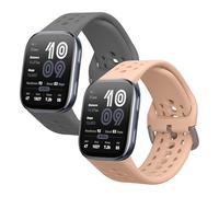 kwmobile 2x Cinturino TPU Silicone Fibbia Compatibile con Amazfit Bip 6 Cinturino - Cinturini 15-19 cm