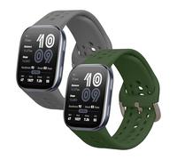 kwmobile 2x Cinturino TPU Silicone Fibbia Compatibile con Amazfit Bip 6 Cinturino - Cinturini 15-19 cm