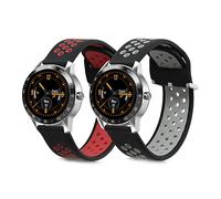 kwmobile 2x Cinturino TPU Silicone Fibbia Compatibile con Blackview X1 Smartwatch Cinturino - Cinturini 14-22 cm