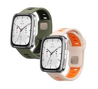 kwmobile 2x Cinturino TPU Silicone Fibbia Compatibile con Garmin 20mm Amazfit Active 2 Sqaure/Amazfit Active 2 Cinturino - Cinturini 14-22 cm