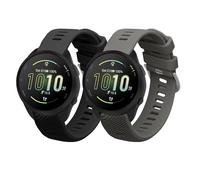 kwmobile 2X Cinturino TPU Silicone Fibbia Compatibile con Garmin Forerunner 165 / Forerunner 165 Music Cinturino - Cinturini 14-22 cm