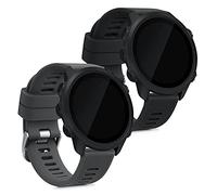 kwmobile 2x Cinturino TPU Silicone Fibbia Compatibile con Garmin Forerunner 55 / Forerunner 165/245 / 645/570 42mm Cinturino - Cinturini 15-22 cm