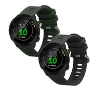 kwmobile 2x Cinturino TPU Silicone Fibbia Compatibile con Garmin Forerunner 55 / Forerunner 165/245 / 645/570 42mm Cinturino - Cinturini 14-22 cm