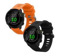 kwmobile 2x Cinturino TPU Silicone Fibbia Compatibile con Garmin Forerunner 55 / Forerunner 165/245 / 645/570 42mm Cinturino - Cinturini 14-22 cm