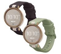 kwmobile 2x Cinturino TPU Silicone Fibbia Compatibile con Garmin Lily Sport Cinturino - Cinturini 14-22 cm
