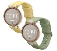 kwmobile 2x Cinturino TPU Silicone Fibbia Compatibile con Garmin Lily Sport Cinturino - Cinturini 14-22 cm