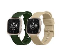 kwmobile 2x Cinturino TPU Silicone Fibbia Compatibile con Garmin Venu Sq 2 Music/Sq 2 / Vivoactive 6 / Vivoactive 5 Cinturino - Cinturini 14-22 cm