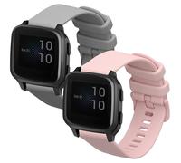 kwmobile 2x Cinturino TPU Silicone Fibbia Compatibile con Garmin Venu Sq 2 Music/Sq 2 / Vivoactive 6 / Vivoactive 5 Cinturino - Cinturini 14-22 cm