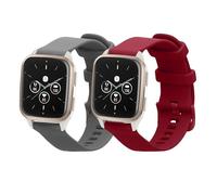 kwmobile 2x Cinturino TPU Silicone Fibbia Compatibile con Garmin Venu Sq 2 Music/Sq 2 / Vivoactive 6 / Vivoactive 5 Cinturino - Cinturini 14-22 cm