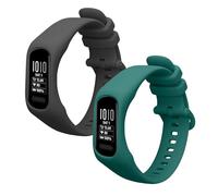 kwmobile 2x Cinturino TPU Silicone Fibbia Compatibile con Garmin vivosmart 5 / Smart 5 Cinturino - Cinturini 17,2-23,8 cm