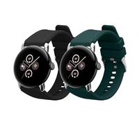 kwmobile 2x Cinturino TPU Silicone Fibbia Compatibile con Google Pixel Watch 3 41mm / Pixel Watch 2 / Pixel Watch 1 Cinturino - Cinturini 14-22 cm