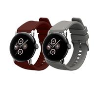 kwmobile 2X Cinturino TPU Silicone Fibbia Compatibile con Google Pixel Watch 3 41mm / Pixel Watch 2 / Pixel Watch 1 Cinturino - Cinturini 14-22 cm