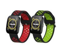 kwmobile 2x Cinturino TPU Silicone Fibbia Compatibile con Huami 22mm Amazfit Bip 6 / Bip 5 Unity/Bip 5 / GTS 3 / Balance 2 / Helio Strap Cinturino - Cinturini 14-22 cm