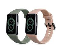 kwmobile 2x Cinturino TPU Silicone Fibbia Compatibile con Huawei Band 6 & 6 Pro/Honor Band 7 & 6 Cinturino - Cinturini 14-22 cm