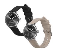 kwmobile 2x Cinturino TPU Silicone Fibbia Compatibile con Withings Scanwatch Light 37mm / Withings Scanwatch 2 38mm Cinturino - Cinturini 14-22 cm