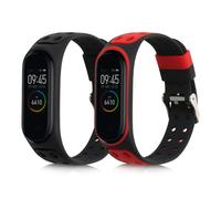kwmobile 2x Cinturino TPU Silicone Fibbia Compatibile con Xiaomi Mi Band 4 Cinturino - Cinturini 14-22 cm