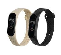 kwmobile 2x Cinturino TPU Silicone Fibbia Compatibile con Xiaomi Mi Band 4 / Mi Band 3 Cinturino - Cinturini 14-22 cm