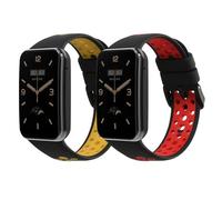 kwmobile 2X Cinturino TPU Silicone Fibbia Compatibile con Xiaomi Mi Band 7 PRO Cinturino - Cinturini 14-22 cm