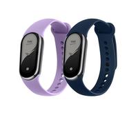 kwmobile 2X Cinturino TPU Silicone Fibbia Compatibile con Xiaomi Mi Band 8 / Mi Band 9 Cinturino - Cinturini 14-22 cm