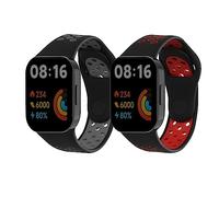 kwmobile 2x Cinturino TPU Silicone Fibbia Compatibile con Xiaomi Redmi Mi Watch Lite 3 / Redmi Watch 3 Cinturino - Cinturini 14-22 cm