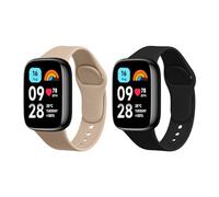 kwmobile 2x Cinturino TPU Silicone Fibbia Compatibile con Xiaomi Redmi Watch 3 Active Cinturino - Cinturini 14-22 cm
